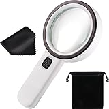 Hochleistungsvergrößerung: Diese Lupe ist mit Doppelglaslinsen ausgestattet, die einen 30-fachen Vergrößerungseffekt bieten, eine gute Hilfe für Menschen mit Sehbehinderung und Makuladegeneration, um klarer zu sehen