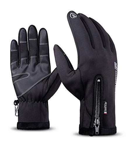 Touchscreen Gloves for Men Women Cold Weather Windproof & Waterproof Glove Non-Slip Silicone Gel Gloves for Cycling Skiing and Running