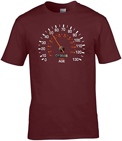 Speedometer 1968 50th Birthday T-Shirt Maroon Medium
