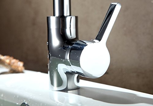 Auralum® 360° Drehbar Wasserfall Mischbatterie Armatur Chrom Wasserhahn für Küche Küchenamatur Waschbecken - 4