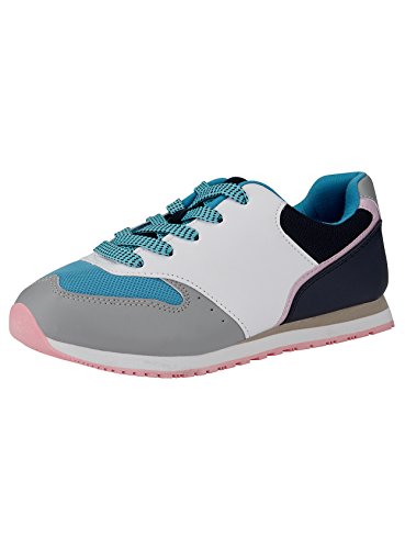 Oodji Ultra Mujer Zapatillas Multicolores de Materiales Combinados, Multicolor, 38 EU/5 UK