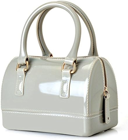 Ouvin Women's Spring Summer Style Candy Crystal Jelly Bag Small Handbag (Grey)
