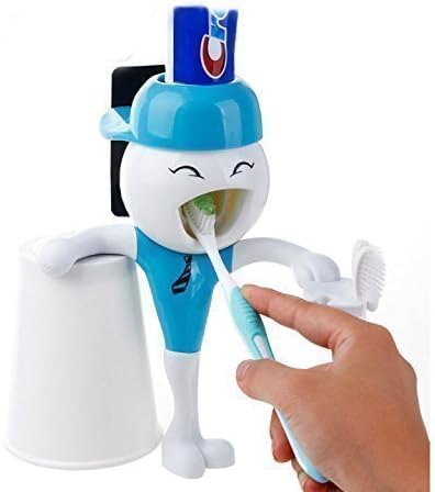 Toothpaste Dispenser Automatic Toothpaste Squeezer and Brush Holder Set