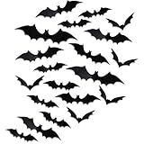 Diseño temático: el aterrador diseño de murciélago negro en 3D agregaría un toque misterioso o espeluznante, se puede aplicar a muchas ocasiones, como la fiesta temática de Halloween, la casa fantasma y otros festivales para agregar un ambiente festivo