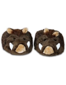 Plüsch Hausschuhe Wildschwein (L)