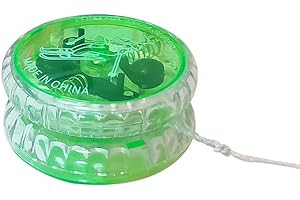 KMOCEPLY Random Color Light Up LED Kids Luminous Crystal Yoyo Plastic Responsive Yoyo for Kids Beginners Dual Purpose Yoyo Professional Trick Yoyo Magic YoYo Kids Easy to Play Looping Tricks (1 Pack)