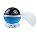 Produktbild LED Star Projektor,für Kindernachtlicht Baby Schlafzimmer Wohnzimmer LED Nachtlicht Sternenprojektor mit 360 Grad Umdrehung (Blau)