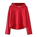 Produktbild Damen Kaputzenpullover, iHee Frauen Mode Rot Langarmshirt Hoodie Sweatshirt Pullover Pullover Tops Bluse (L, Rot)
