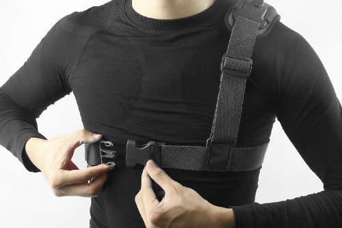 Hapurs Chest Schultergurt Berg Harness Einzel-Schulter-Videokamera -Schulter-Brustgurt Unterstützt Gurt für GoPro Hero 2 3, GoPro HD, GoPro HERO 3+, GoPro Hero 4, Sj4000 Kamera - 9