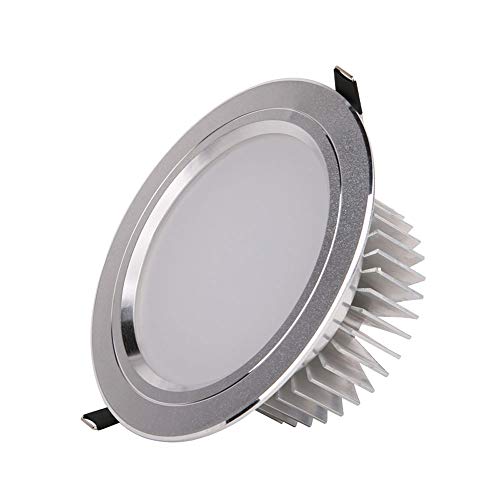 Woerled European Round Ultra Bright Led Downlight Ceiling Embedded Spot Light Embedded Simple Living Room Opening Spotlight for Indoor Bathroom Hallway Stage Office (Color : Warm white-8in/24w)