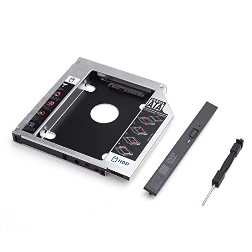 DiGiYes® 12,7 mm / 0.5in Universelle Second SATA HDD Festplatte Caddy Modul Adapter - 9