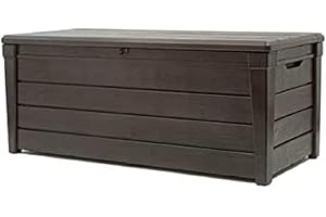 Keter Chalet-Jardin 12COFFRELUXE455L - Baúl de Almacenamiento para jardín (455 L), Color Gris