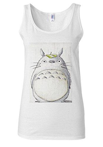 My Neighbor Totoro Ghibli Vintage Manga White Women Vest Tank Top-XL