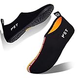  IceUnicorn Badeschuhe Herren Damen Schwimmschuhe Strandschuhe Aquaschuhe Wasserschuhe Barfus Schuhe Unisex Sommer Surfschuhe Yoga(Spleis Y/Schwarz, 44/45EU)