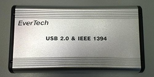 Alumimium USB 2.0 / FireWire (IEEE 1394) Externes Festplattengehäuse für 3.5″ IDE HDD mit Netzschalter und USB 2.0-A / 2x FireWire Stecker unterstützen PC / Notebook / Mac (3.5″ IDE / USB2.0 / FireWire) - 2