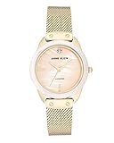 Anne Klein Damenuhr Analog Quarz mit Edelstahlarmband AK/N3258LPGB in der Farbkombination pink/Gold