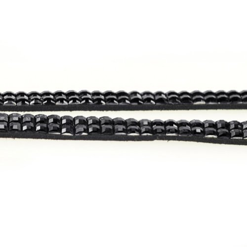 f-eshion nuevo negro ID Badge Holder Lanyard Rhinestone Crystal clave correa para el cuello Fashion