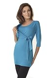 Purpless Maternity Lovely 2in1 Maternity And Nursing 3/4 Sleeved Wrap Top 7035 Variety Of Colours (UK 14, Sky Blue)