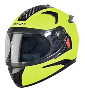 Steelbird Hi-GN SBH-17 ROBOT FLUO NEON GLOSSY with Plain Visor,580mm, medium