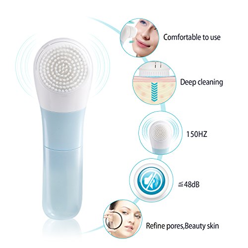 Gesichtsreinigungsbürste Elektrisch Schall Gesichtsbürste Sonic – Für Allergiker, Sensible Haut – Wasserdicht IPX7 - 5