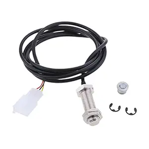 FLAWISH 3-PIN Motorcycle Speedometer Sensor Cable + 2 x Magnets