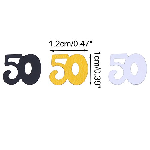 Outus 50 Number Konfetti Geburtstag Dekoration, Tisch Konfetti, 50 g/ 1,7 Unzen - 2