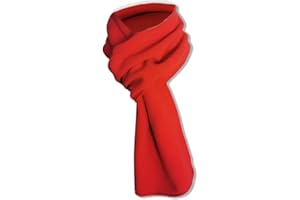 Max-Tonsen Écharpe tendance en polaire douce et légère de couleur unie pour l'automne et l'hiver - Cadeau de Noël pour femmes, hommes, filles, garçons, écharpe multifonction, rouge