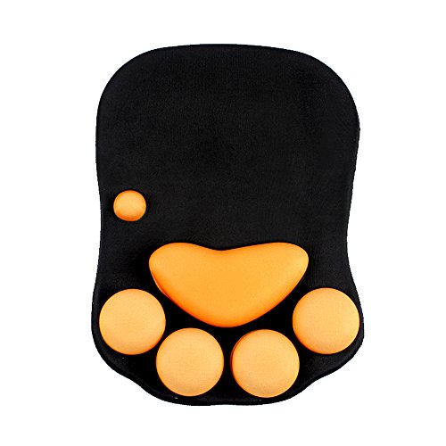 cmhoo alfombrilla de ratón Diseño Negro Blanco Muñeca resto apoyo ratones ratón Pad para ordenador portátil, color Paw pad