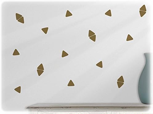wallfactory - wall decal - 63 practical Triangles in gold