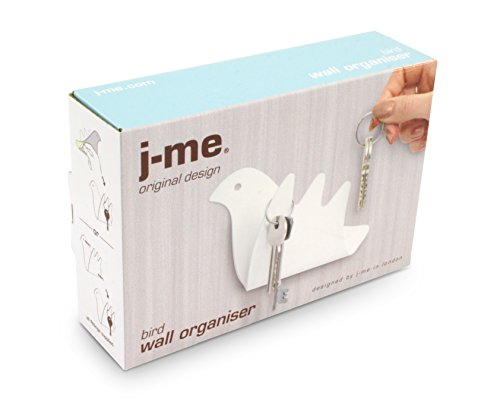j-me JMEBIRD-WALL bird Wandhalter, Metall, 9,5 x 3,8 x 14,6 cm, weiß - 8