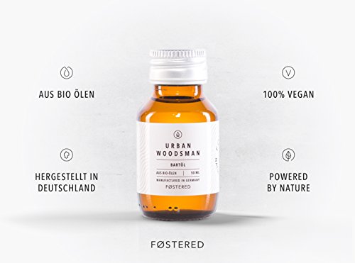 FOSTERED Bartöl „Urban Woodsman“ aus Bio Ölen. Hochwertiges Bartpflege Öl 50 ml für einen natürlich weichen & gepflegten Bart - 2
