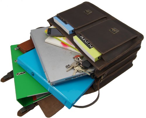 FREIHERR von MALTZAHN Aktentasche DA VINCI 2 aus BIO-Leder, Handmade in Germany, inkl. Lederpflege - 7