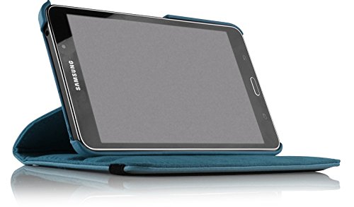 JAMMYLIZARD | Hülle für [ Samsung Galaxy Tab 4 7.0 ] 360 Grad rotierende Ledertasche, DUNKELBLAU - 2