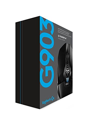 Logitech G903 - Rat  n inal  mbrico para Gaming con Sistema de Carga inal  mbrica POWERPLAY Compatible con Lightspeed - Paquete Alem  n