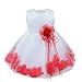 YiZYiF Petals Flower Girl Baby Sleeveless Wedding Formal Bridesmaid Party Princess Dress 9 - 12 Months Red