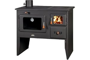 EEK A – köksugn träspis med XL-ugn Prity 2P41 rökrör vänster 15 kW