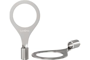 ‎IT-TRONICS Lumonic 25x Ringkabelschuh 0,5-1,5mm² blank | M10 | Kupfer verzinnt | sichere Kabelverbindung ohne Löten | Crimp-Kabelschuh unisoliert | KFZ, Maschinenbau, Wohnmobil, Batterie