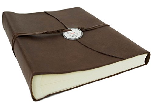 Preisvergleich Produktbild LEATHERKIND Capri Leder Fotoalbum Schokobraun, Large klassisch Seiten - Handgefertigt in Italien