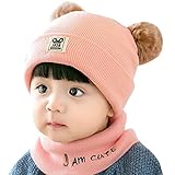 Mitlfuny Unisex Baby Kinder Jungen Zubehör Säuglingspflege, Neugeborenes Kind Baby Boy Girl Pom Hut Winter Warm Knit Crochet Beanie Cap Schal Set