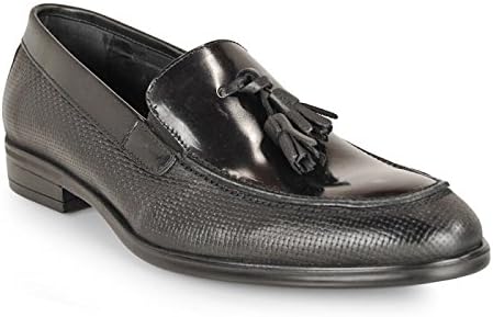 Wisconsin Mocasin Copete borla Negro