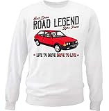  Teesandengines Men\'s FIAT Ritmo Abarth 130 TC White Sweatshirt Size Medium