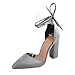 Produktbild Btruely High Heels Sandalen Damen Sommer High Heel Schuhe Sandalen Party Bandage Sandalen High Heels Damen Riemchen Abend Sandaletten (39, Grau)
