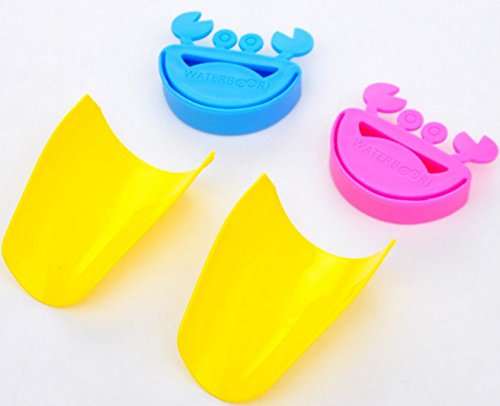 Haodou Baby Kinder Cartoon Krabbe Wasserhahn Extender Waschen Verlängerung Cartoon Kinder Wasserhahn Führung Trog(Farbe zufällig)