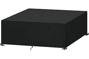 SanGlory Gartenmöbel Abdeckung Wasserdicht Abdeckplane Gartenmöbel Schutzhülle Gartentisch Winterfest Abdeckungen Gartenmöbel Rechteckig Abdeckung für Gartenmöbel Sets Tische und Stühle, 150x100x71cm