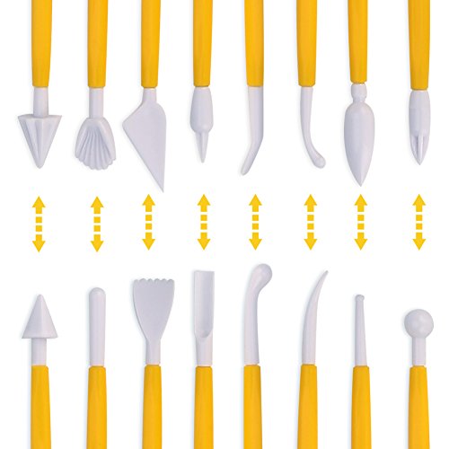 Fondant Ausstecher Set DIY 47tlg, Sedhoom Fondant Ausstechformen Mit Auswerfer, Modellierwerkzeug, Glätter, Rollstab, Schere Für Kuchen Dekoration Fondant Marzipan - 4