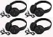 Four Pack of Two Channel Folding Adjustable Universal Rear Entertainment System Infrared Headphones With Four Additional 48 3.5mm Auxiliary Cords Wireless IR DVD Player Head Phones for in Car TV Video Audio Listening With Superior Sound Quality RS.9656.00