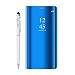 Produktbild Hülle für Samsung Galaxy J7 2016 [Kostenloser Dual-Use-Stylus] [Metallüberzug Technologie] Luxus Ultra Dünn Halbtransparenter Perspektivspiegel Cover mit Auto Sleep / Wake und Standfunktion, Blau