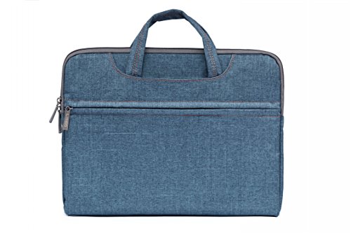 LISEN@ 13,3 Zoll wasserfeste und 360° stoßfeste Aktentaschen als Schutz für Ihren Laptop/Notebook mit Handgriff (13,3, Denim Farbe) - 3