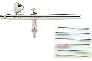 AEROGRAFANDO Compatible con Aerógrafo Ultra Two IN One 0.20-0.40 Harder & Steenbeck con Kit 6 cepillos de Dientes/cepillos de Limpieza aerógrafo Harder & Steenbeck de Regalo