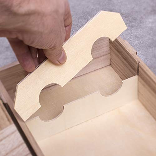 woodluv - Caja de Regalo con asa integrada para Botellas de Vino o